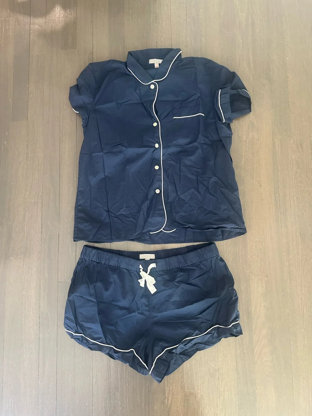 J. Crew Navy Short Pajama Set Size L - Picture 2 of 3